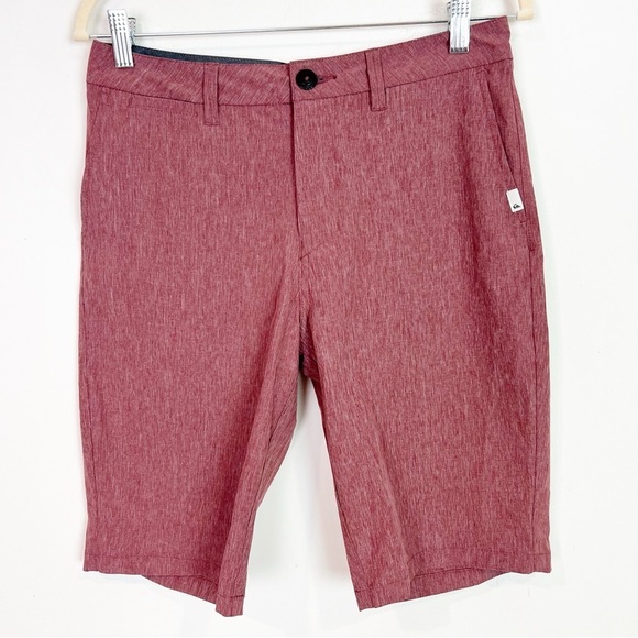 QUIKSILVER UNION HEATHER RED AMPHIBIAN BOARD SHORTS MENS SZ 29 - Picture 2 of 5